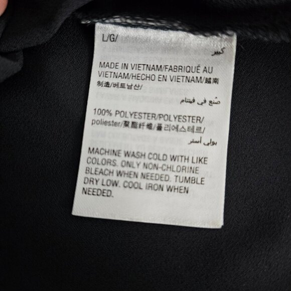 💎INC International Concepts Lace-Up Cold-Shoulder Chain Black Top - Picture 5 of 8